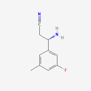 (3S)-3-Amino-3-(5-fluoro-3-methylphenyl)propanenitrile