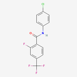 molecular formula C14H8ClF4NO B13050901 N-(4-Chlorophenyl)-2-fluoro-4-(trifluoromethyl)benzamide 