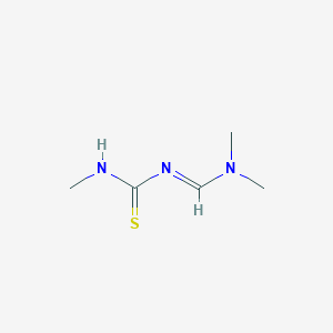 molecular formula C5H11N3S B13050918 N-[(dimethylamino)methylene]-N'-methylthiourea 