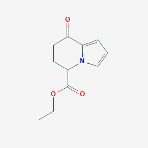 molecular formula C11H13NO3 B1305092 Ethyl 8-oxo-5,6,7,8-tetrahydroindolizine-5-carboxylate CAS No. 259683-86-8