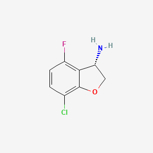 (3S)-7-Chloro-4-fluoro-2,3-dihydrobenzo[B]furan-3-ylamine