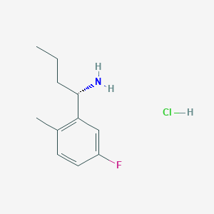 (S)-1-(5-Fluoro-2-methylphenyl)butan-1-amine hcl