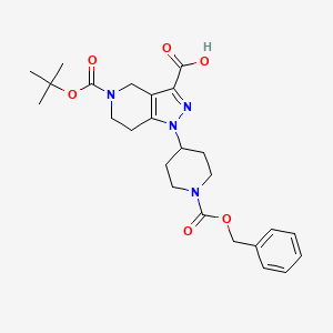 1-(1-((Benzyloxy)carbonyl)piperidin-4-YL)-5-(tert-butoxycarbonyl)-4,5,6,7-tetrahydro-1H-pyrazolo[4,3-C]pyridine-3-carboxylic acid