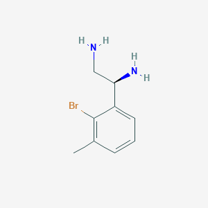 molecular formula C9H13BrN2 B13050987 (1S)-1-(2-bromo-3-methylphenyl)ethane-1,2-diamine 