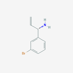 molecular formula C9H10BrN B13050995 (1S)-1-(3-Bromophenyl)prop-2-EN-1-amine 