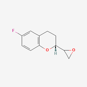 molecular formula C11H11FO2 B13051000 (2R)-6-Fluoro-2-(oxiran-2-YL)chromane CAS No. 1219915-04-4