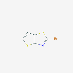 molecular formula C5H2BrNS2 B13051005 2-Bromothieno[2,3-d]thiazole 