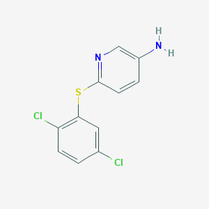 molecular formula C11H8Cl2N2S B1305109 6-[(2,5-Dichlorophenyl)thio]pyridin-3-amine CAS No. 219865-85-7