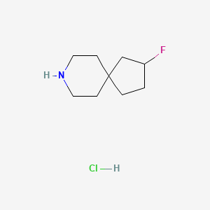 molecular formula C9H17ClFN B13051090 2-Fluoro-8-azaspiro[4.5]decane hcl 