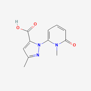 3-Methyl-1-(1-methyl-6-oxo-1,6-dihydropyridin-2-YL)-1H-pyrazole-5-carboxylic acid