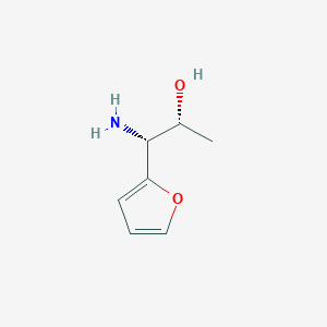 molecular formula C7H11NO2 B13051104 (1R,2R)-1-Amino-1-(2-furyl)propan-2-OL 