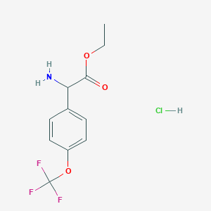 Ethyl 2-amino-2-(4-(trifluoromethoxy)phenyl)acetate hcl