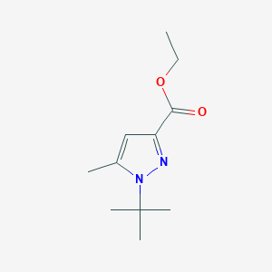 molecular formula C11H18N2O2 B1305116 1-叔丁基-5-甲基-1H-吡唑-3-甲酸乙酯 CAS No. 519056-54-3