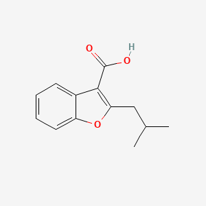 molecular formula C13H14O3 B13051164 2-Isobutyl-5-methoxybenzofuran-3-carboxylicacid 