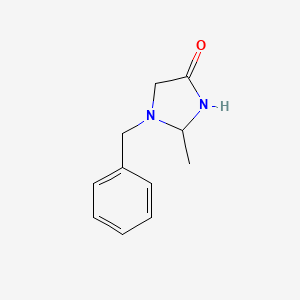 molecular formula C11H14N2O B13051169 1-Benzyl-2-methylimidazolidin-4-one 