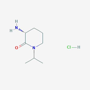 molecular formula C8H17ClN2O B13051182 (R)-3-Amino-1-isopropylpiperidin-2-one hcl 