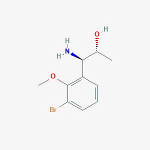 molecular formula C10H14BrNO2 B13051232 (1R,2R)-1-Amino-1-(3-bromo-2-methoxyphenyl)propan-2-OL 