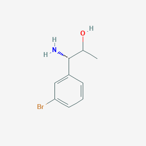 molecular formula C9H12BrNO B13051236 (1S)-1-Amino-1-(3-bromophenyl)propan-2-OL 