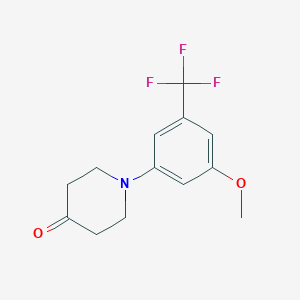 1-(3-Methoxy-5-(trifluoromethyl)phenyl)piperidin-4-one