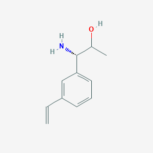 molecular formula C11H15NO B13051296 (1S)-1-Amino-1-(3-vinylphenyl)propan-2-OL 