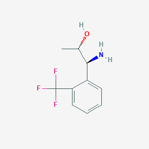 molecular formula C10H12F3NO B13051303 (1S,2S)-1-Amino-1-[2-(trifluoromethyl)phenyl]propan-2-OL 