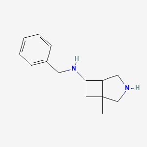 molecular formula C14H20N2 B13051308 N-Benzyl-1-methyl-3-azabicyclo[3.2.0]heptan-6-amine 