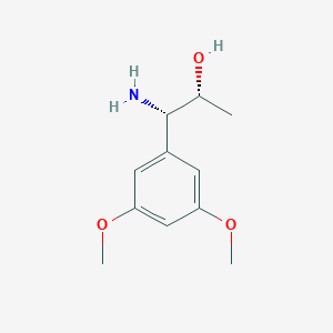 molecular formula C11H17NO3 B13051326 (1S,2R)-1-Amino-1-(3,5-dimethoxyphenyl)propan-2-OL 