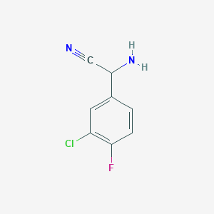 2-Amino-2-(3-chloro-4-fluorophenyl)acetonitrile