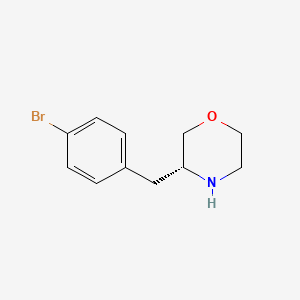 molecular formula C11H14BrNO B13051350 (R)-3-(4-Bromobenzyl)morpholine CAS No. 1438397-67-1