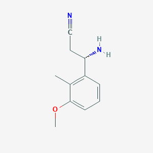 (3S)-3-Amino-3-(3-methoxy-2-methylphenyl)propanenitrile