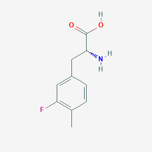 molecular formula C10H12FNO2 B13051409 3-Fluoro-4-methyl-d-phenylalanine 