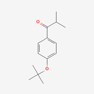 molecular formula C14H20O2 B13051417 1-(4-Tert-butoxy-phenyl)-2-methyl-propan-1-one 