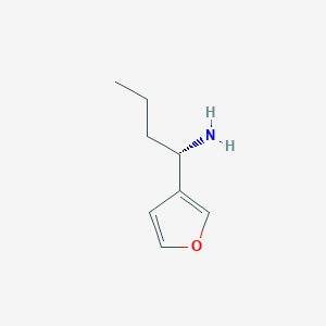 molecular formula C8H13NO B13051443 (1S)-1-(3-Furyl)butylamine 