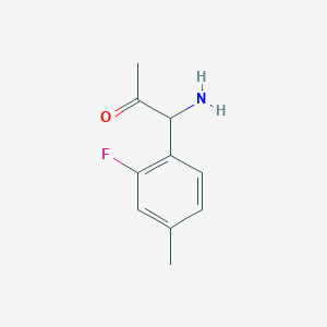 molecular formula C10H12FNO B13051493 1-Amino-1-(2-fluoro-4-methylphenyl)acetone 