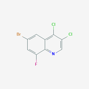 molecular formula C9H3BrCl2FN B13051515 6-Bromo-3,4-dichloro-8-fluoroquinoline 