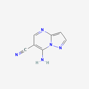 molecular formula C7H5N5 B1305152 7-氨基吡唑并[1,5-a]嘧啶-6-甲腈 CAS No. 89975-57-5