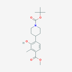 Tert-butyl 4-(2-hydroxy-4-(methoxycarbonyl)-3-methylphenyl)piperidine-1-carboxylate