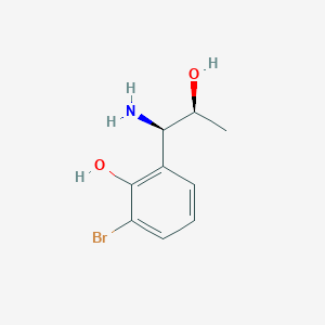 molecular formula C9H12BrNO2 B13051545 2-((2S,1R)-1-Amino-2-hydroxypropyl)-6-bromophenol 