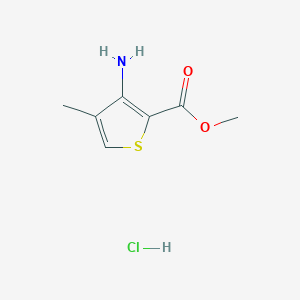 molecular formula C7H10ClNO2S B1305155 Methyl 3-amino-4-methylthiophene-2-carboxylate hydrochloride CAS No. 81321-14-4