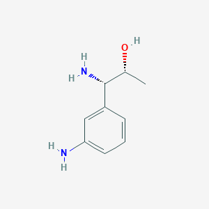 molecular formula C9H14N2O B13051558 (1S,2R)-1-Amino-1-(3-aminophenyl)propan-2-OL 