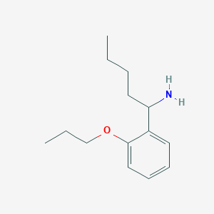 molecular formula C14H23NO B13051560 1-(2-Propoxyphenyl)pentan-1-amine 