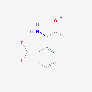 molecular formula C10H13F2NO B13051578 (1S)-1-Amino-1-(2-(difluoromethyl)phenyl)propan-2-OL 