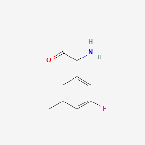 molecular formula C10H12FNO B13051603 1-Amino-1-(3-fluoro-5-methylphenyl)propan-2-one 