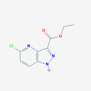 molecular formula C9H8ClN3O2 B13051619 Ethyl 5-chloro-1H-pyrazolo[4,3-B]pyridine-3-carboxylate 