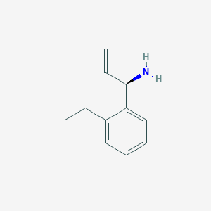 molecular formula C11H15N B13051627 (1R)-1-(2-Ethylphenyl)prop-2-enylamine 