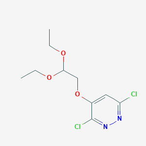 molecular formula C10H14Cl2N2O3 B13051656 3,6-Dichloro-4-(2,2-diethoxyethoxy)pyridazine 