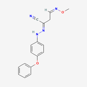 molecular formula C17H16N4O2 B13051661 (E,2Z)-2-(methoxyimino)-N-(4-phenoxyphenyl)ethanecarbohydrazonoylcyanide 