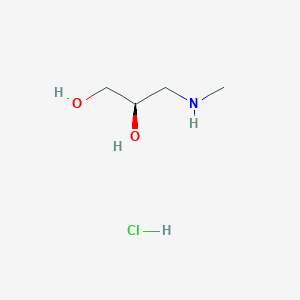 molecular formula C4H12ClNO2 B13051731 (2R)-3-(methylamino)propane-1,2-diol;hydrochloride 