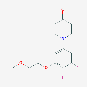 1-(3,4-Difluoro-5-(2-methoxyethoxy)phenyl)piperidin-4-one