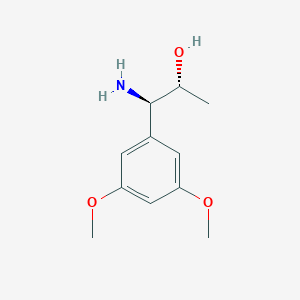 molecular formula C11H17NO3 B13051743 (1R,2R)-1-Amino-1-(3,5-dimethoxyphenyl)propan-2-OL 